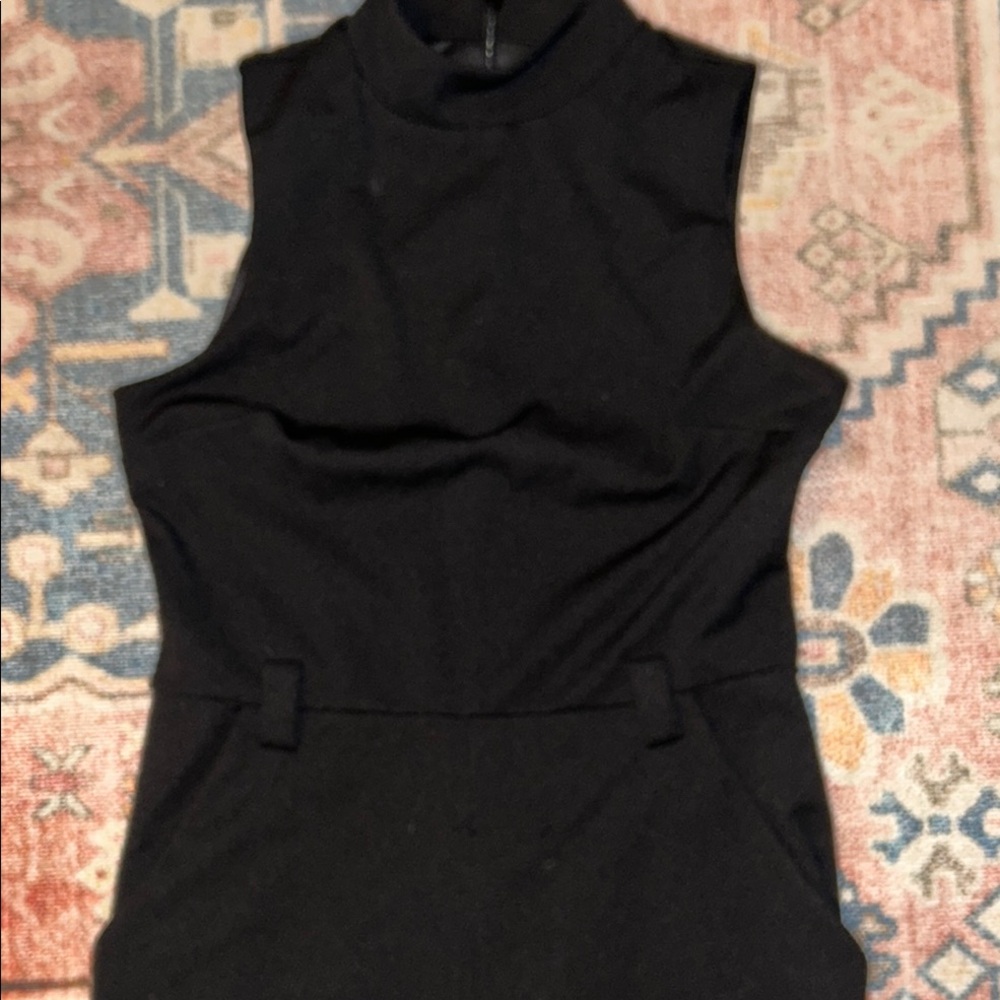 Express Black Sleeveless Jumpsuit without belt